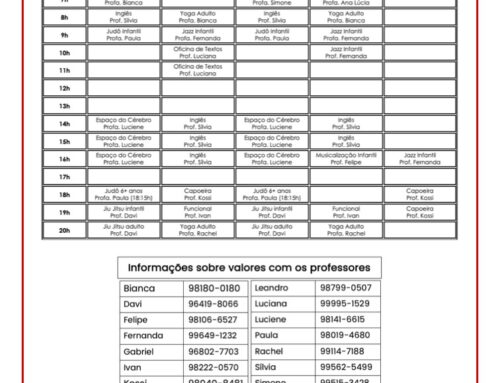 Horário Espaço Integrado 2025