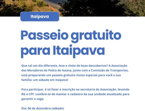 Passeio gratuito para Itaipava