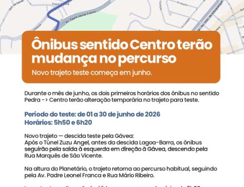 Ônibus sentido Centro terão mudança no percurso